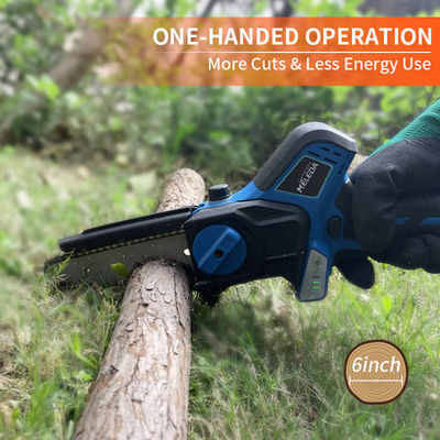 Brushless Electric 6 Inch Chainsaw Li Ion Battery Woodworking