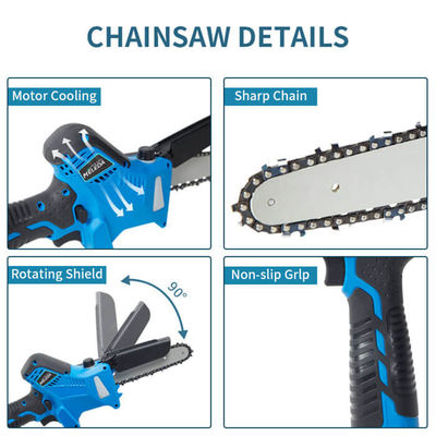Brushless Electric 6 Inch Chainsaw Li Ion Battery Woodworking
