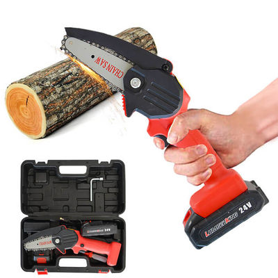21v Battery Powered Chainsaw 4'' Mini cordless handheld chainsaw