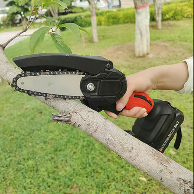 21V Moter Portable Mini Chainsaw 4 Inch Cordless Power Chain Saw