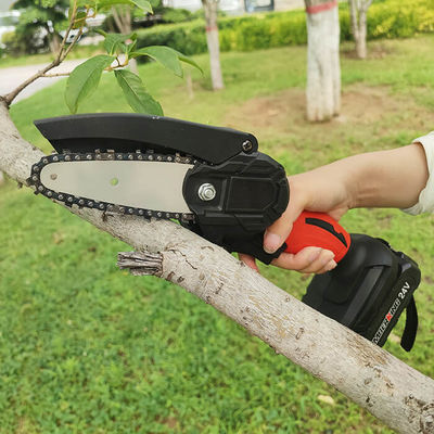 21V Moter Portable Mini Chainsaw 4 Inch Cordless Power Chain Saw