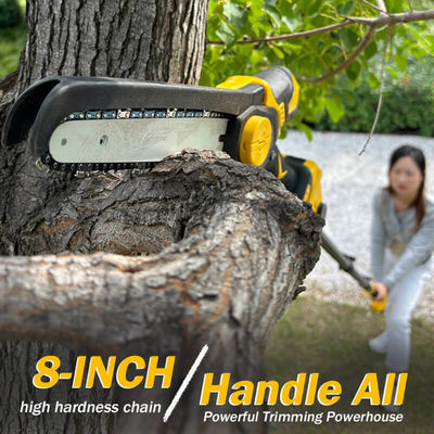 8" 650W Power Tools Handheld Chainsaw 21V Lithium Battery One-Handed Cordless Electric