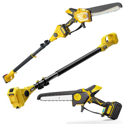 Brushless Lithium Electric Battery Chain Saw 8 Inch Portable 21V Rechargeable Cordless