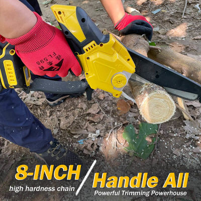 Portable Mini Cordless Electric Chainsaw Wood Logging Saw Rechargeable Outdoor