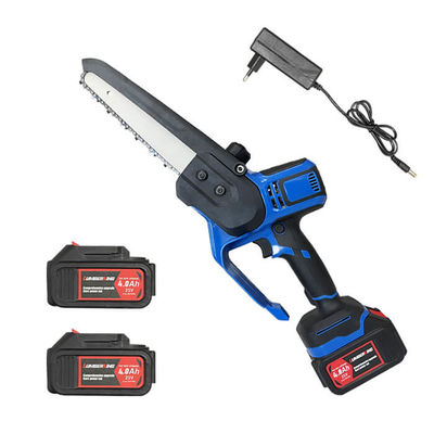 Professional Battery 8 Inch Handheld Mini Chainsaw Electric 21v Blue