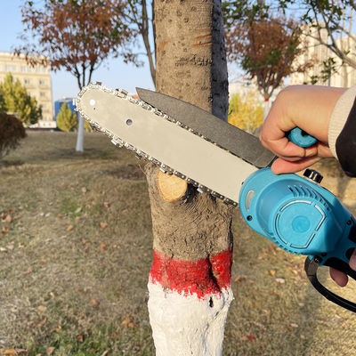 800w 12" Handheld Mini Chainsaw Cordless Wood Cutting Portable Electric For Garden