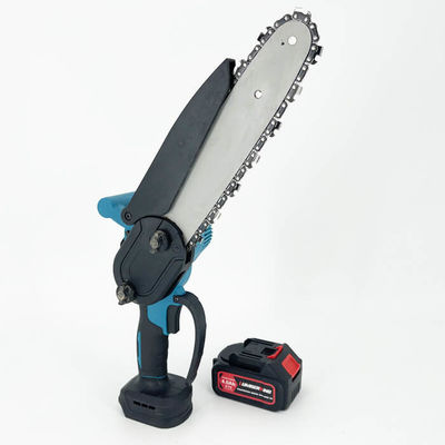 Blue 21V Handheld Mini Chainsaw Electric Lithium Garden Work Chainsaw 21V Battery