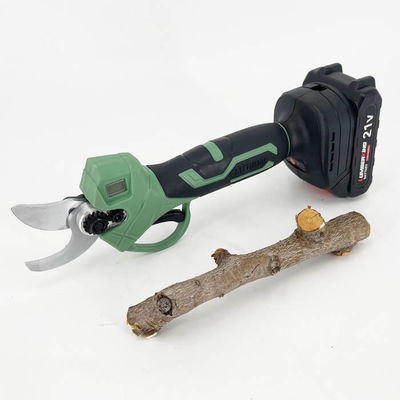 25mm Cordless Electric Pruner Shears  Lithium Battery Powered Pruning Shears Green