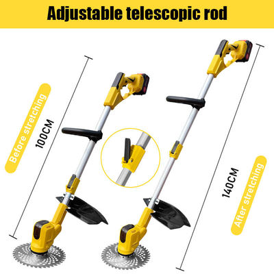 Portable Lithium Battery Powered Cordless Electric Lawn Mower Hand Push Grass Cutter For Garden