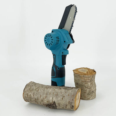 Rechargeable Cordless Mini Electric Blue Chainsaw Woodworking One-Handed Garden