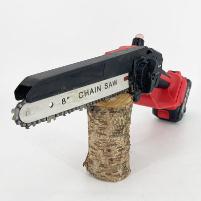 Portable 21V Lithium Electric Single Hand Saw Mini 8'' Electric Cordless Chainsaw With Battery
