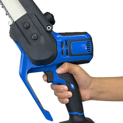 Professional Battery 8 Inch Handheld Mini Chainsaw Electric 21v Blue