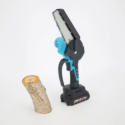 6'' 21V Battery Powered Pruning Mini Chainsaw Handheld Electric Tree Cutting Cordless Woodworking