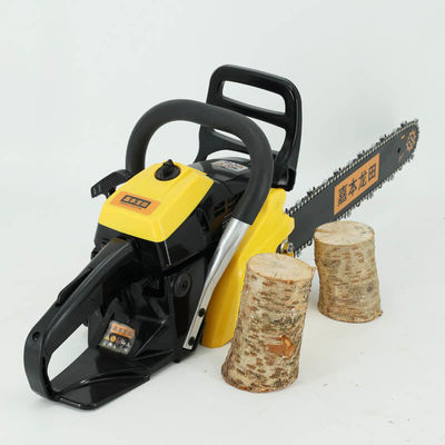 Hot Selling Yellow Power Tools Petrol Chainsaw With 16in Guide Bar