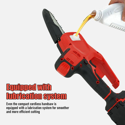 6-Inch Mini Chainsaw Cordless High Power With Auto Oiler Security For Tree Trimming Cutting