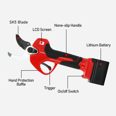 Portable 21V Professional Branch Scissors with 2 Ah Lithium Battery