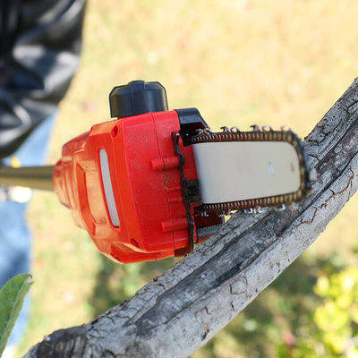 Red Lithium-Powered Telescopic Pole Chainsaw Adjustable From 180cm To 300cm