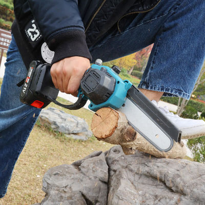 Batteries 6'' Mini Cordless Chainsaw Electric One-hand Saw Wood Cutter