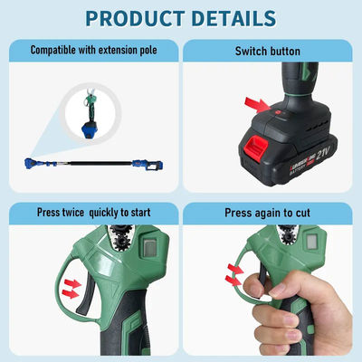 Multifunctional Lithium Pruning Shears Hand Electric Scissors Power Trimming Scissors