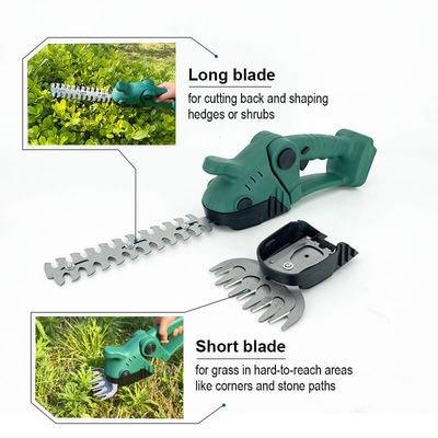 2-in-1 Cordless Lithium Hedge Trimmer And Grass Cutter With Interchangeable Blades