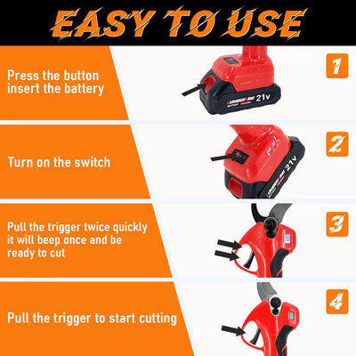 Cordless Pruner Shear Efficient Fruit Tree Bonsai Pruning Electric Tree Branches Cutter