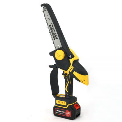 8 Inch Battery Operated Chain Saw Garden Tools Handheld Rechargeable Mini 21V Cordless Electric Chainsaw