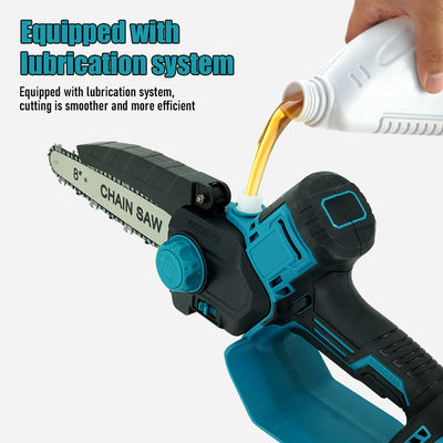 Cordless Chainsaw 8 Inch With Oiler Electric Brushless Motor Handheld Chain Saw For Trees Branches