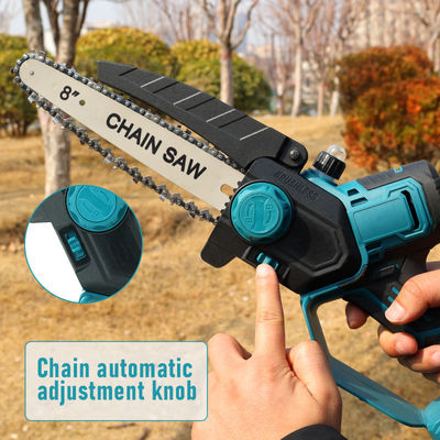 Cordless Chainsaw 8 Inch With Oiler Electric Brushless Motor Handheld Chain Saw For Trees Branches