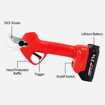 25mm Professional 21V Wood Prunner Scissors Vineyard Gardening Electric Pruning Shears