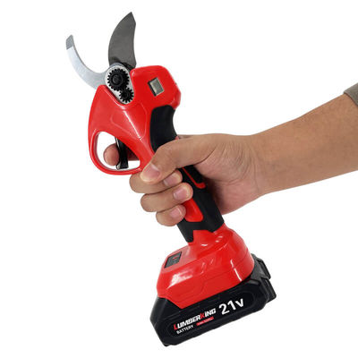 21V Cordless Electric Tree Pruner Pruning Shears Scissors With LED Screen Batteries Charger