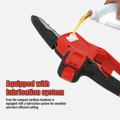 Portable Cordless Electric Chainsaw Mini Handheld 6'' With 2 Rechargeable Batteries