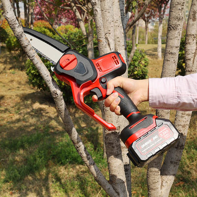 Portable Cordless Electric Chainsaw Mini Handheld 6'' With 2 Rechargeable Batteries