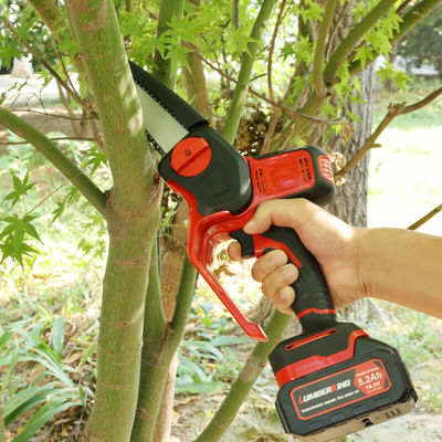 Portable Cordless Electric Chainsaw Mini Handheld 6'' With 2 Rechargeable Batteries