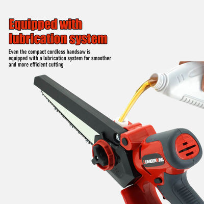 Portable Electric Lithium Battery High Branch Saw 8inch Long Reach Chainsaws Garden Tree Pruning Tool