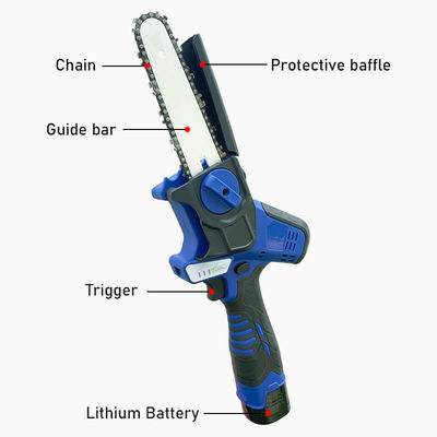 Powerful 6 Inch Brushless Cordless Chainsaw Battery Operated Electric Tree Pruning Saw