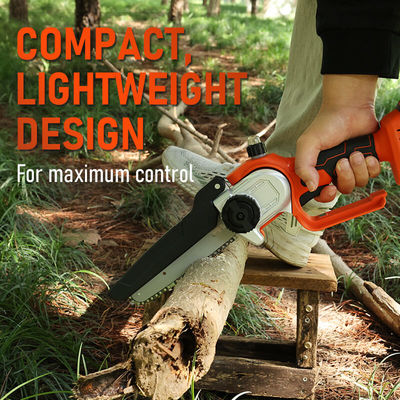 Portable 6 Inch Cordless Chainsaw Brushless Mini Electric Battery Chainsaw With Automatic Oiler