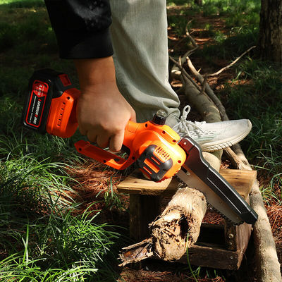 Mini Brushless Chainsaw 6 Inch Cordless Rechargeable Electric Chainsaw With Lithium Battery Power