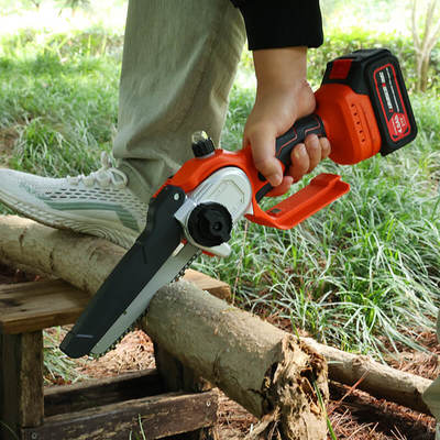 Mini Brushless Chainsaw 6 Inch Cordless Electric Battery Powered Chainsaw With Automatic Lubrication