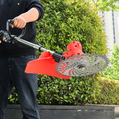21V Brushless Cordless Grass Trimmer Lithium Battery Brush Cutter Metal Blade Electric Weed Cutter Garden Tool