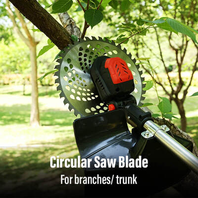 21V Lithium Brush Cutter Battery Powered — Cordless Grass Cutting Machines Grass Trimmer with Brushless Motor for Weed & Brush Clearing