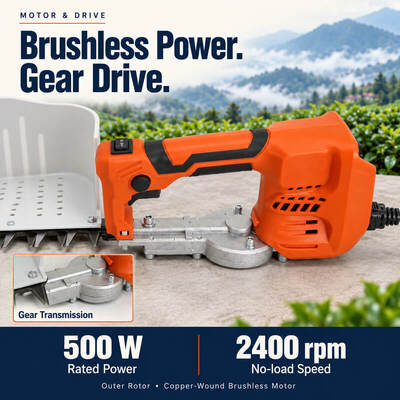 Cordless Electric Tea Plucking Machine with 21V Battery 350W Power and 18000r/min Speed