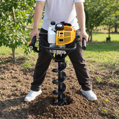 51.7cc 63.3cc Gas Powered Earth Auger Machine with Drill Bit for Fence Post Digging