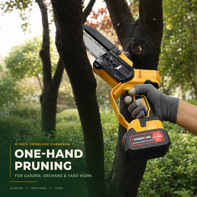 21V Cordless Mini Chainsaw 8-Inch with Brushless Motor, 1.31kg Lightweight Handheld Pruning Saw for Tree Branch Trimming & Yard Work
