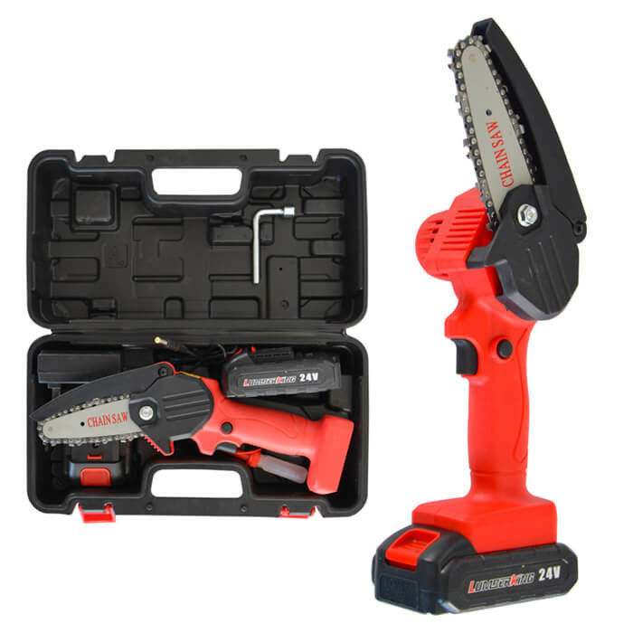 4'' Garden Rechargeable Handheld Mini Chainsaw Electric Tree Cutting Machine