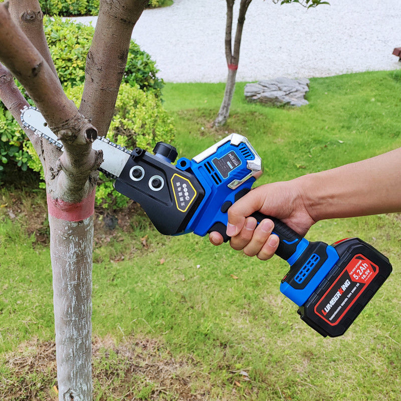 8'' Mini Cordless Chain Saw Lithium Battery Power Handheld Electric Chainsaw