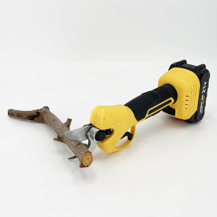 21V Garden Metal Electric Pruner Scissors Battery Cordless Cutting Pruning Shear