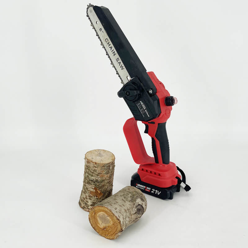 21v 8'' Brushless Mini Electric Chainsaw Battery Woodworking Pruning Saw Garden Tool