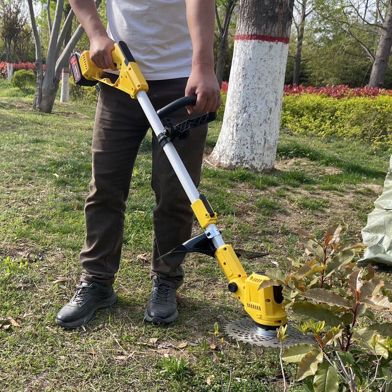 6-in-1 Cordless Weed Wacker - Battery Powered With 2 Batteries, Wheels, 5 Blade Types, Grass Trimmer & Edger