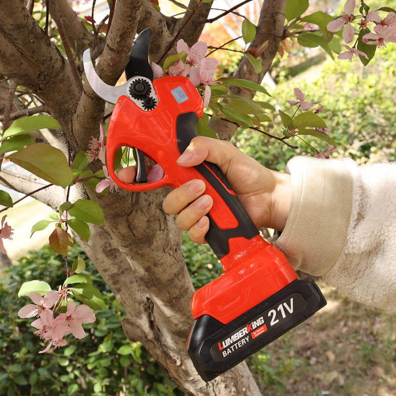 High Efficiency Fruit Tree Pruning Cutter Garden Scissors 32mm Cordless Pruner Lithium