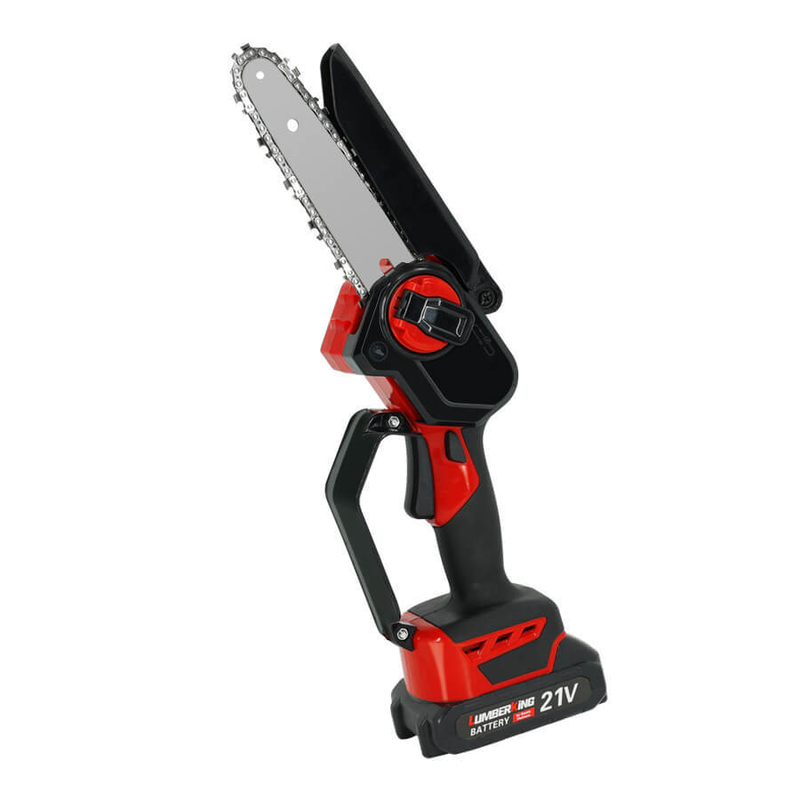 6-Inch Industrial Grade Electric Chainsaw Portable Battery Powered with 2 Batteries